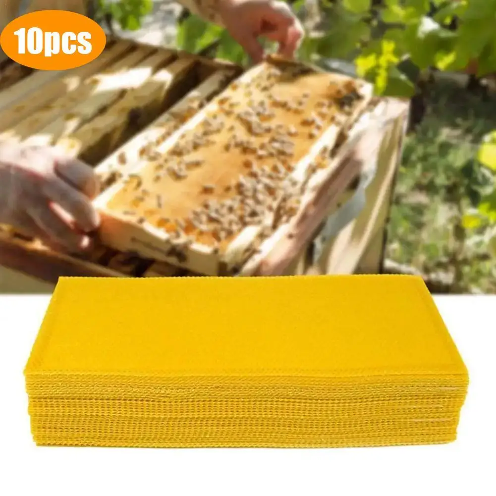 

10Pcs Beeswax Sheets Candle Making Craft DIY Kits Honey Candles Maker Full Bees Wax Honeycom Beekeeping Foundation Sheets