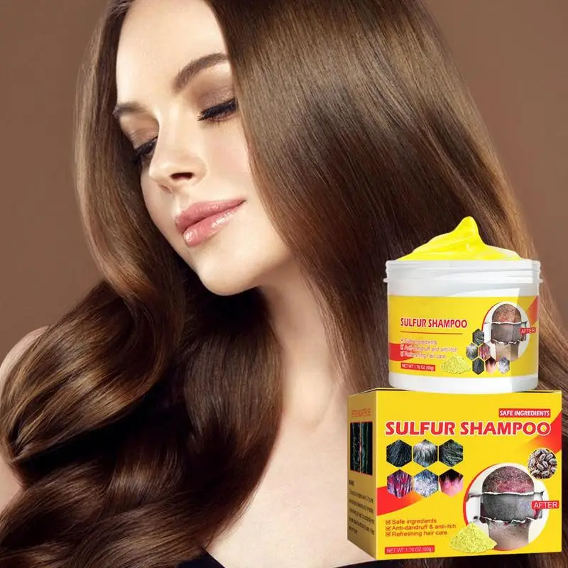 50g Sulfur Shampoo Hair Seborrheic Cream Head Skin Care Oily Scalp