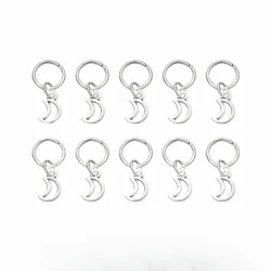 Set of 10 Vintage Hair Accessory Clips with Moon and Star Design (Moon)