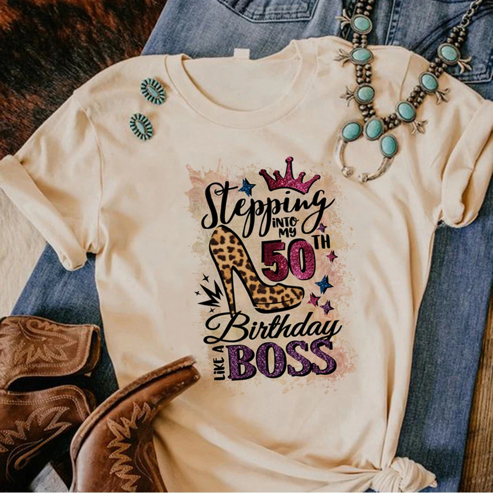 

50 Years Birthday top women anime harajuku graphic top girl designer manga streetwear clothing