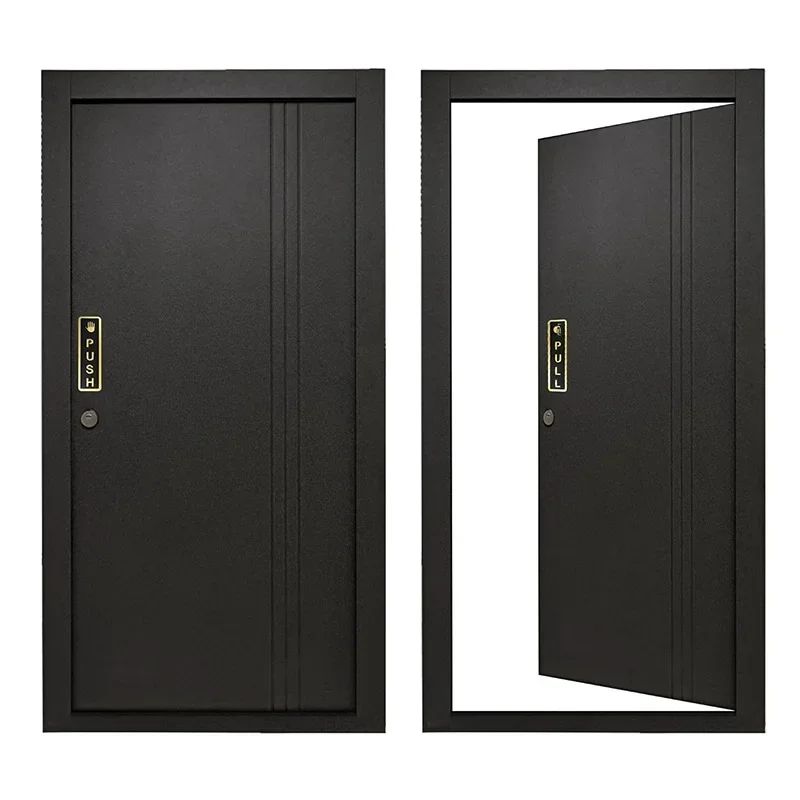 Acrylic Wall Sticker Push & Pull Window Door 2-Layer Sliding Sticker Shop Hotel Business Cafe Sign Restaurant