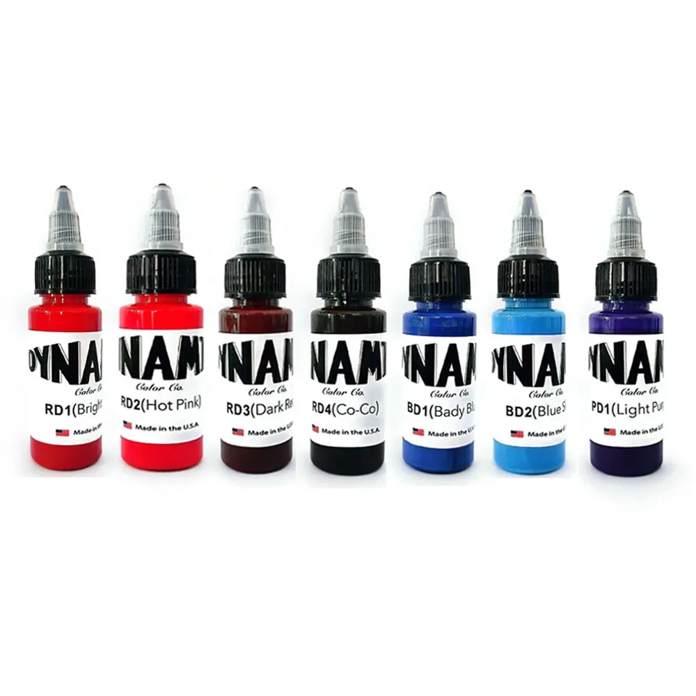 7pcs/Lot 30ml Tattoo Ink Pigment Body Art Tattoo Kits Professional Beauty Paints Makeup Supplies Semi-permanent