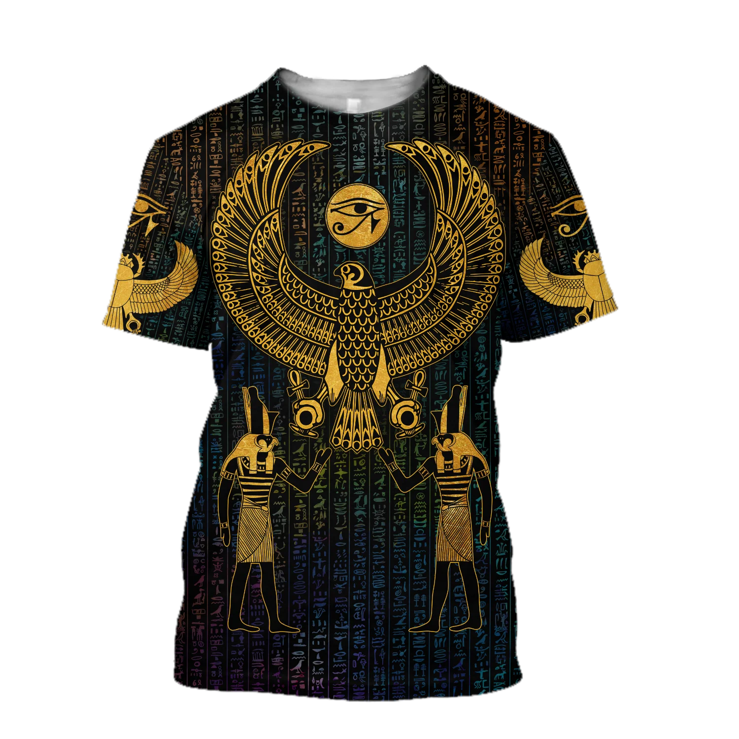 Sommer Mode Männer t-shirt 3D Gedruckt Anubis Alte Ägyptische Mythologie T-Shirt Straße Trend Wilden Unisex kurzarm TTD02 – Detail 4