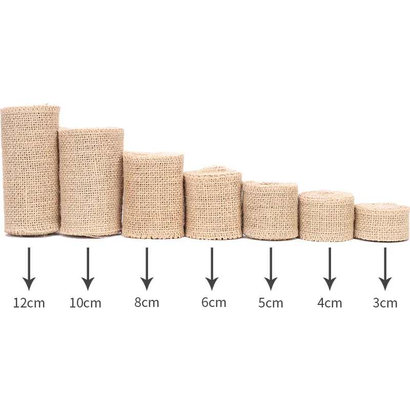 Rouleau De Toile De Jute 300 Cm X 10 Cm - Naturel - Pour Décoration Mariage, Noël, Artisanat, Emballage Cadeau