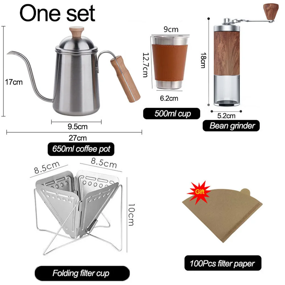 Professional Stainless Steel Camping Coffee Kit -...