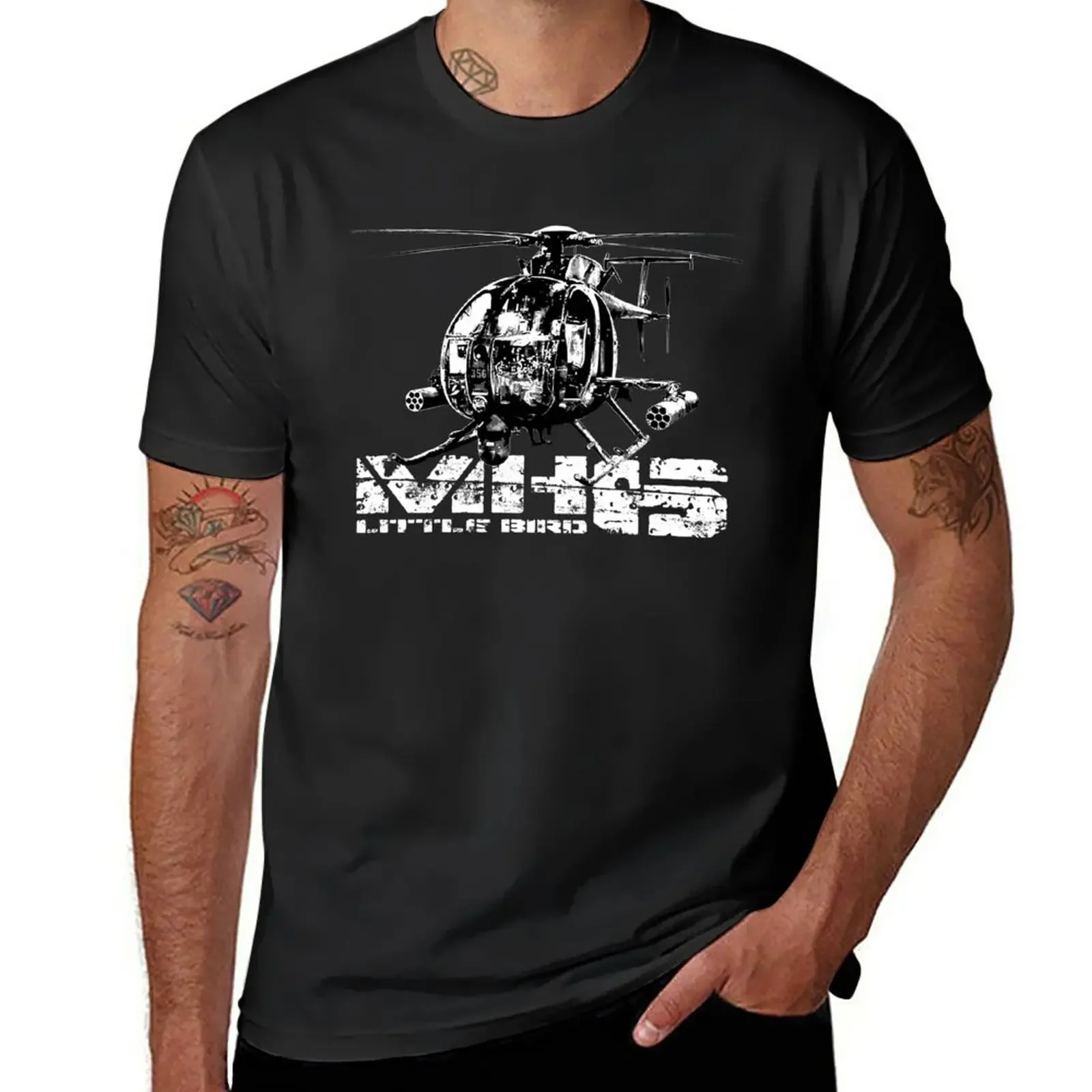 

MH-6 Little Bird T-Shirt graphics heavyweights men clothes