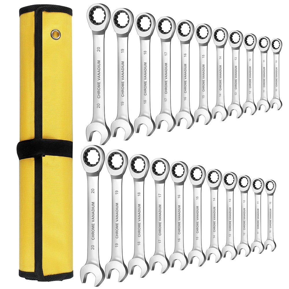 Combination Ratcheting Wrench Set Key Spanner Ratchet Set Ratchet