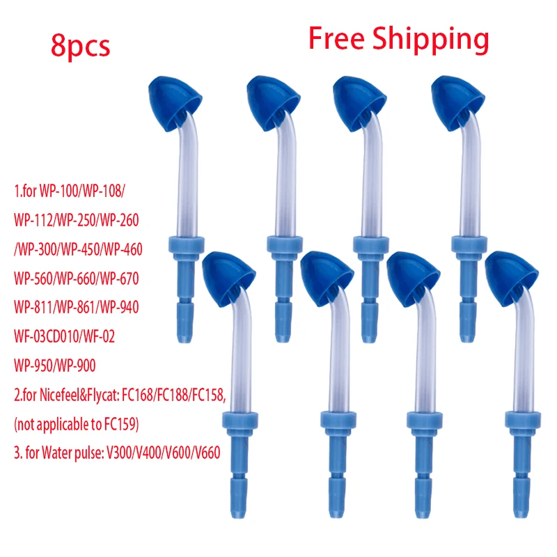 

8pcs Classic Jet Tips Fit Oral Irrigator Nozzles Parts,water$pik/Water$pulse Standard Water Flosser Jet Nasal Irrigator Nozzle