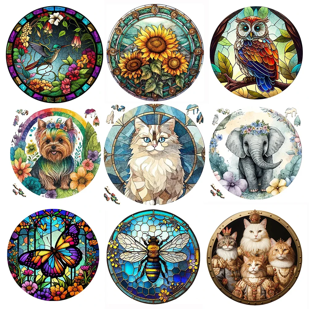 Wooden Jigsaw Puzzles Animal For Adults Kids Mysterious Medal Puzzle Child Toys Gifts Games 3D