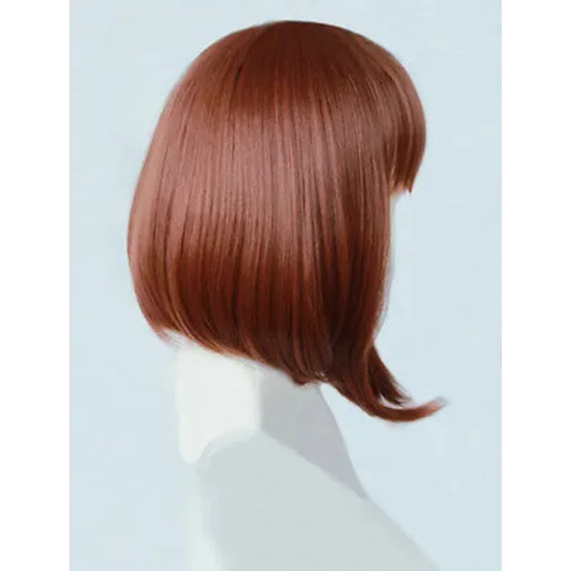 Anime My Hero Academia Ochako Uraraka 짧은 갈색 보보 코스프레 가발