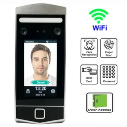 WiFi TCP/IP Biometric Dynamic Face Fingerprint Door Lock Access Control System Face Time and Attendance