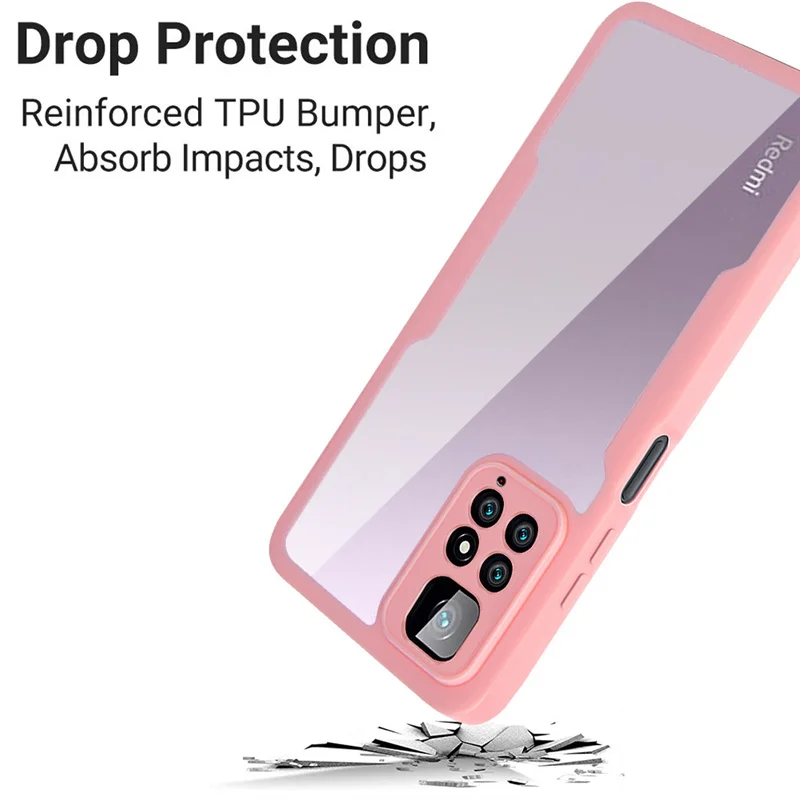 Full Coverage Phone Case For Xiaomi Redmi 9 9A 9C 9T Redmi Note 9 10 11 Pro 9s 10s 11s Transparent 2 in 1 Front+Back Cov_voghion.com
