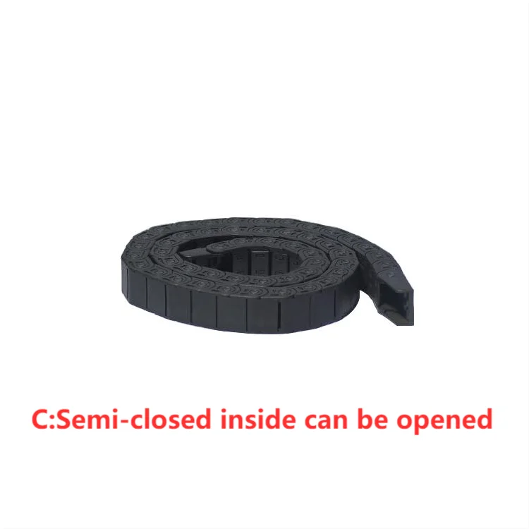 LINK CNC bridge type can't open plastic 15mmx20mm drag chain with end connectors L 1000mm engraving machine cable for router