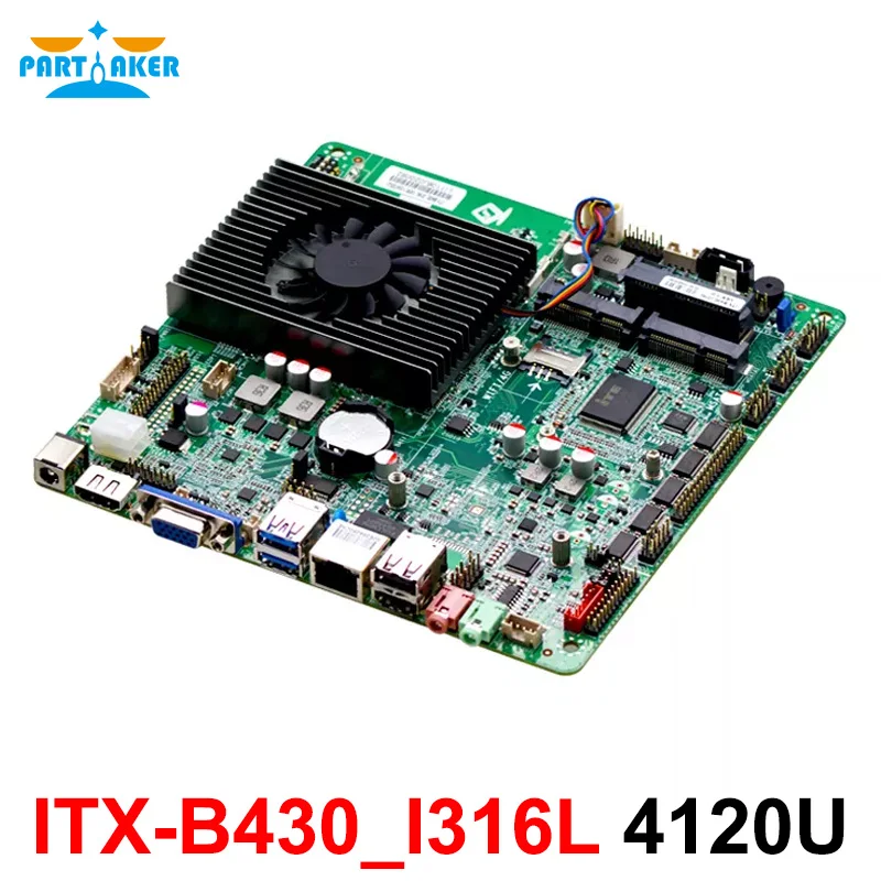Scheda Madre Thin Itx Mini Pos Scheda Madre Itx-B430_I526L I5 4300U 4200U 8 Usb Dc 12V Per Pc All In One