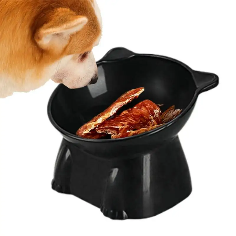 

Приподнятая миска для кошек, Наклоненная Высокая миска для кошек, миска для кормления кошек, миска для воды для котят, без стресса, для предотвращения усталости шеи