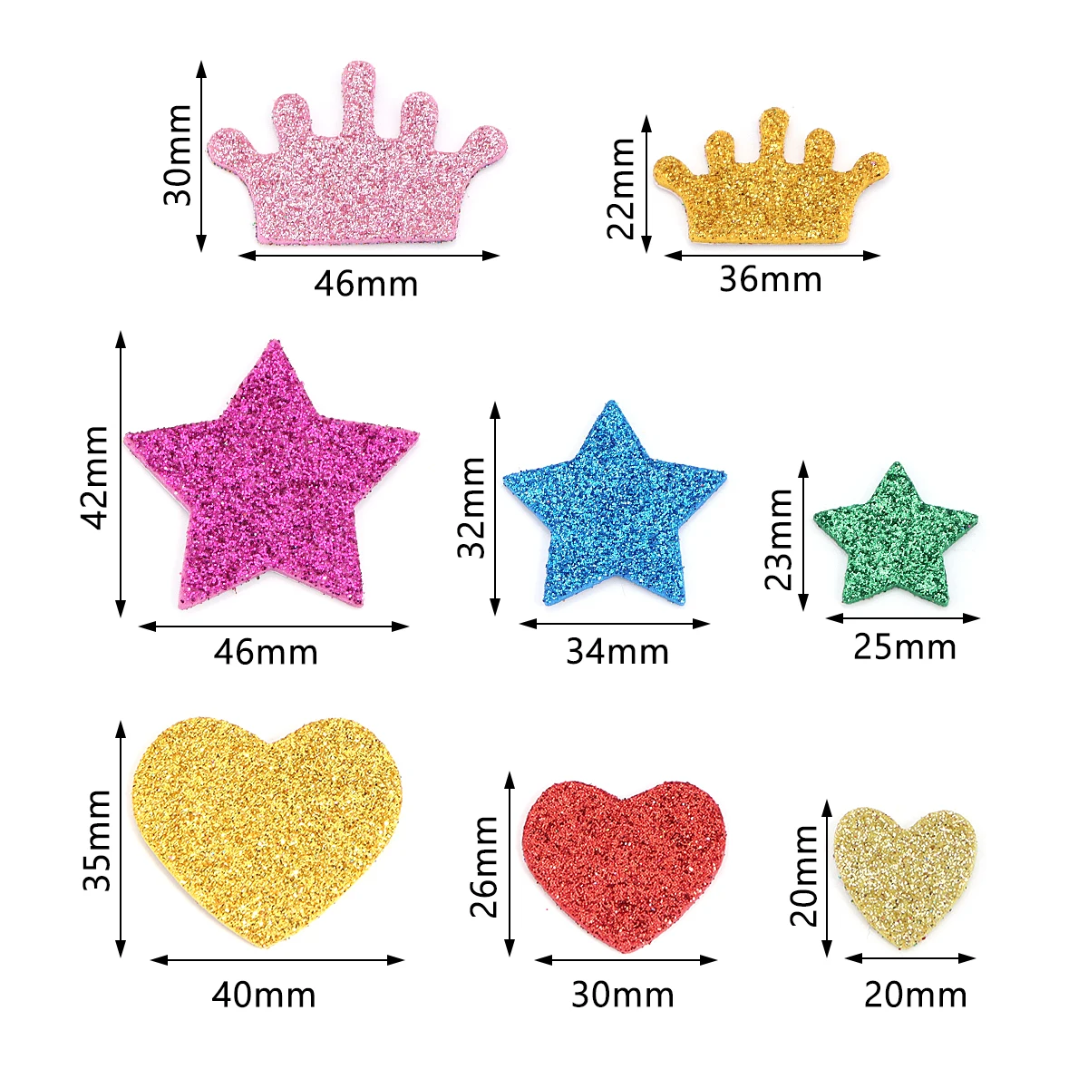 Decorative Stickers Stationery Stickers Stationery Supplies Mix Color Glitter Foam Stickers Self Adhesive EVA Stickers Kid's Arts Craft Supplies Greeting Cards Home Decoration Toy