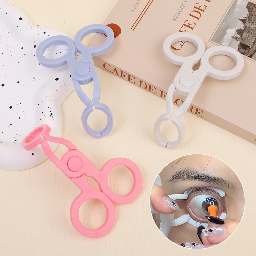3pcs Women Eye Care Contact Lenses Inserter Remover Plastic Soft Tweezer Stick Wearing Tool Accessories Novice Eyelid Lifters Makeup Tools Eye Makeup Tools