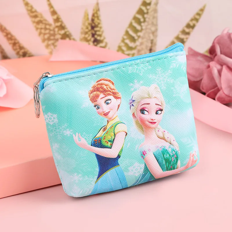Disney Anime Frozen Elsa Coin Purse Kawaii Princess Sofia Bag