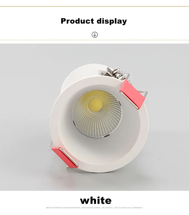 Circular Anti Glare Dimmable LED Downlights 5W 10W Ceiling Spot Lights Warm Cold White Background Lamps Indoor Light led recessed light