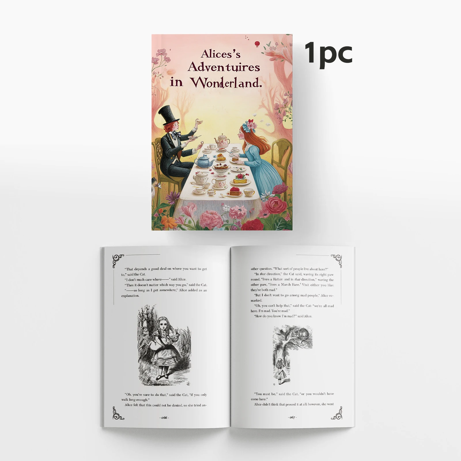 הרפתקאות אליס בארץ הפלאות: סיפור חסר זמן של הרפתקה לקוראים מכל הזמנים עם ראיית אנגלית