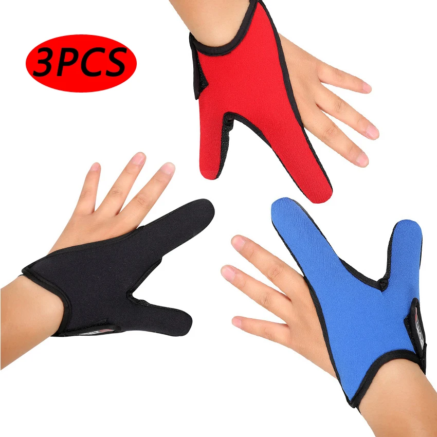 3PCS Fishing Gloves 2 Fingers Protector Breathable Anti-Slip Anti-Cut Fishing Gloves Carp Outdoor Tackle Accessories