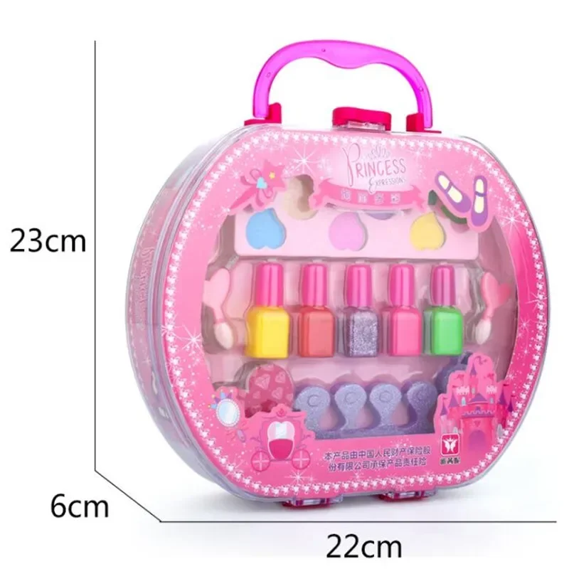 Make Up Toy Pretend Play Kid Makeup Set Safety Non-toxic Makeup Kit Toy for Girls Dressing Cosmetic Travel Box Girls Beauty