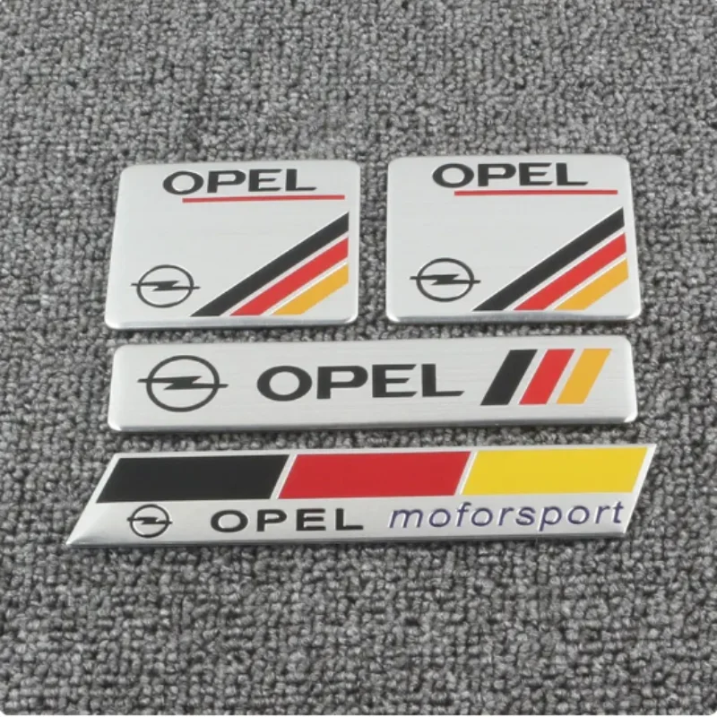 

1X OPEL English Letter Emblem Car Stickers Corsa Rectangular Square Rear Trunk Side Body Modified Accessories Decorative Decals