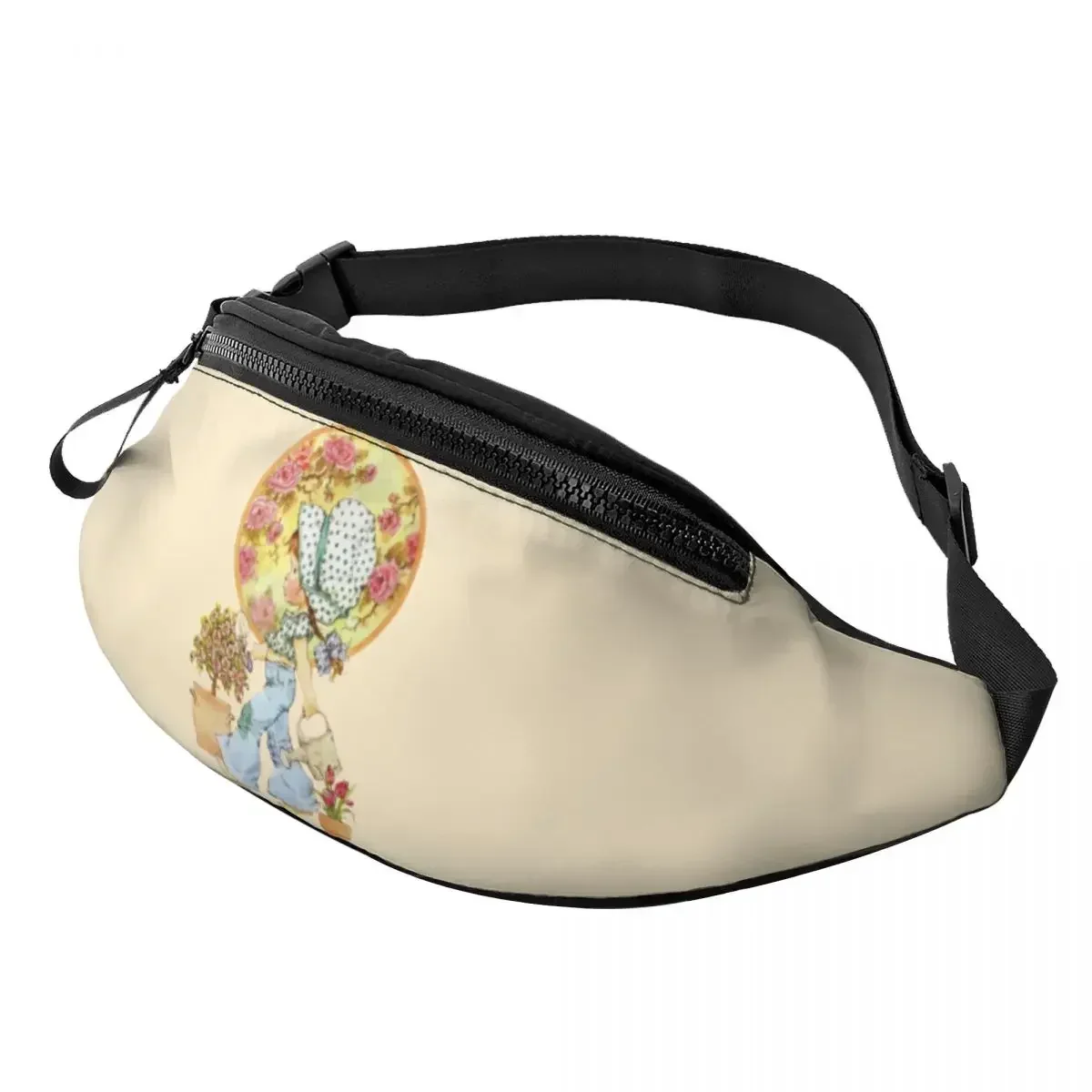

Kawaii Sarah Kay Fanny Pack for Women Men Cool Girl Roses And Watering Crossbody Waist Bag Cycling Camping Phone Money Pouch