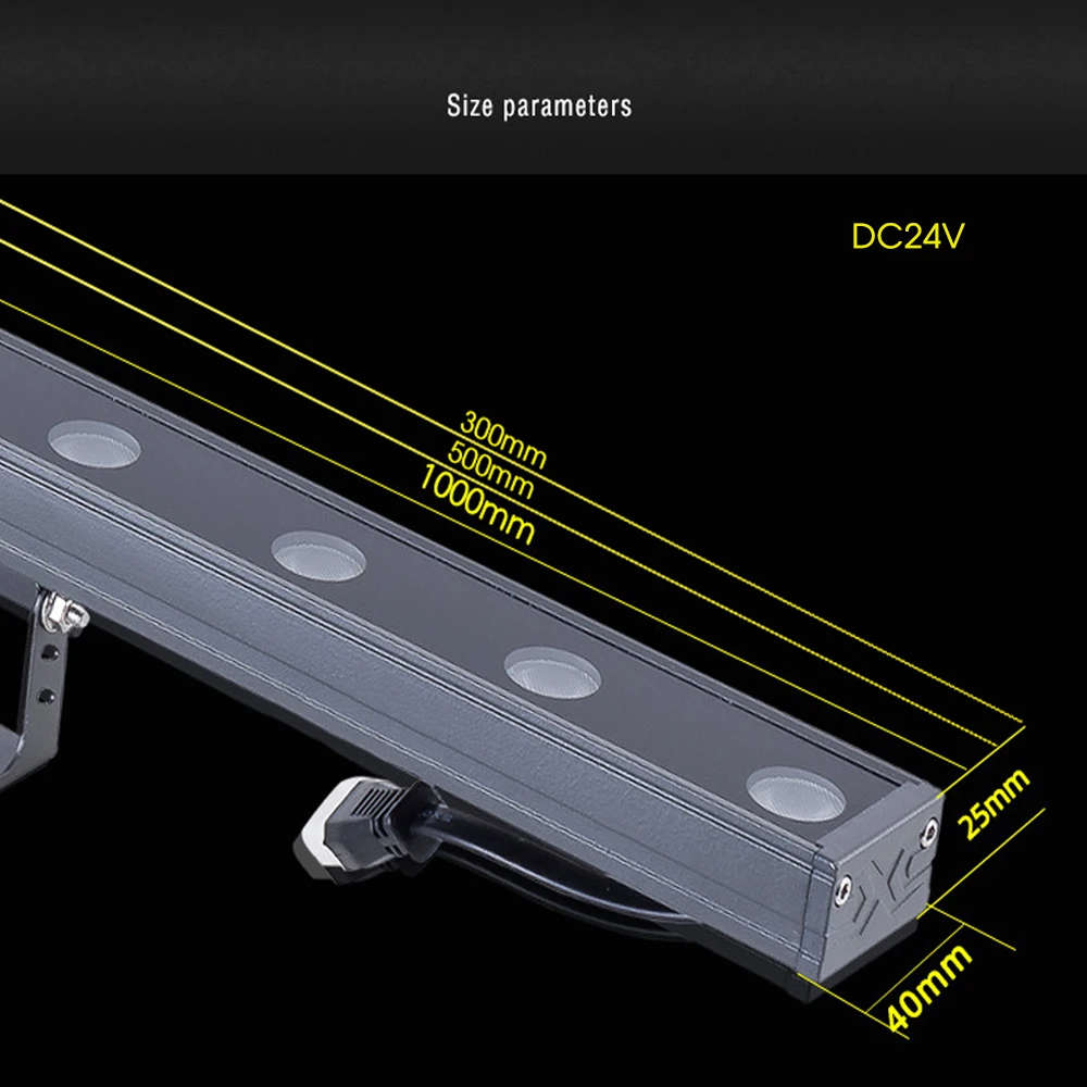 LED wall lamp 6W 9W DC24V LED Wall Washer Light Bar Lamp 30CM 50CM Landscape Floodlight Profile Wallwasher Waterproof