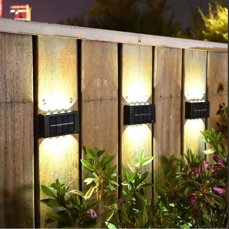 Solar wall lamp, outdoor landscape garden wall waterproof outdoor atmosphere of household adornment balcony upper and lower ligh 16 color led strip for mercedes benz s class w221 w216 car illuminated ambient light update set decorative atmosphere lamp