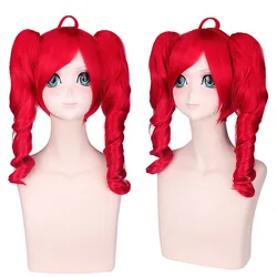 Kasane Teto Inspired Red Curly Ponytail Cosplay Wig - High Heat Resistant with Free Wig Cap (Red)