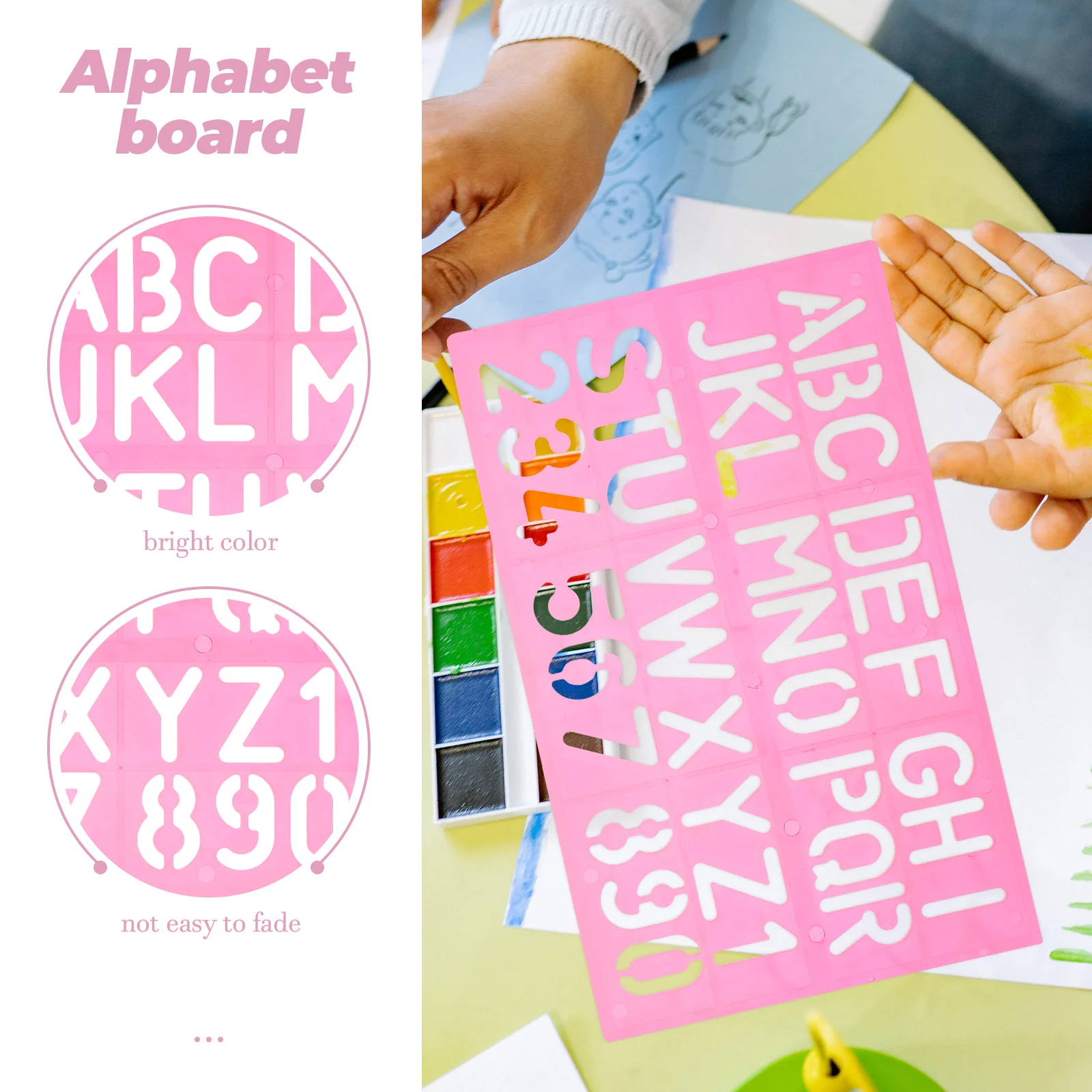 어린이 장난감 디지털 문자 켈리퍼 인식 보드 번호 및 문자 연습, 어린이 문자 추적, 4 개