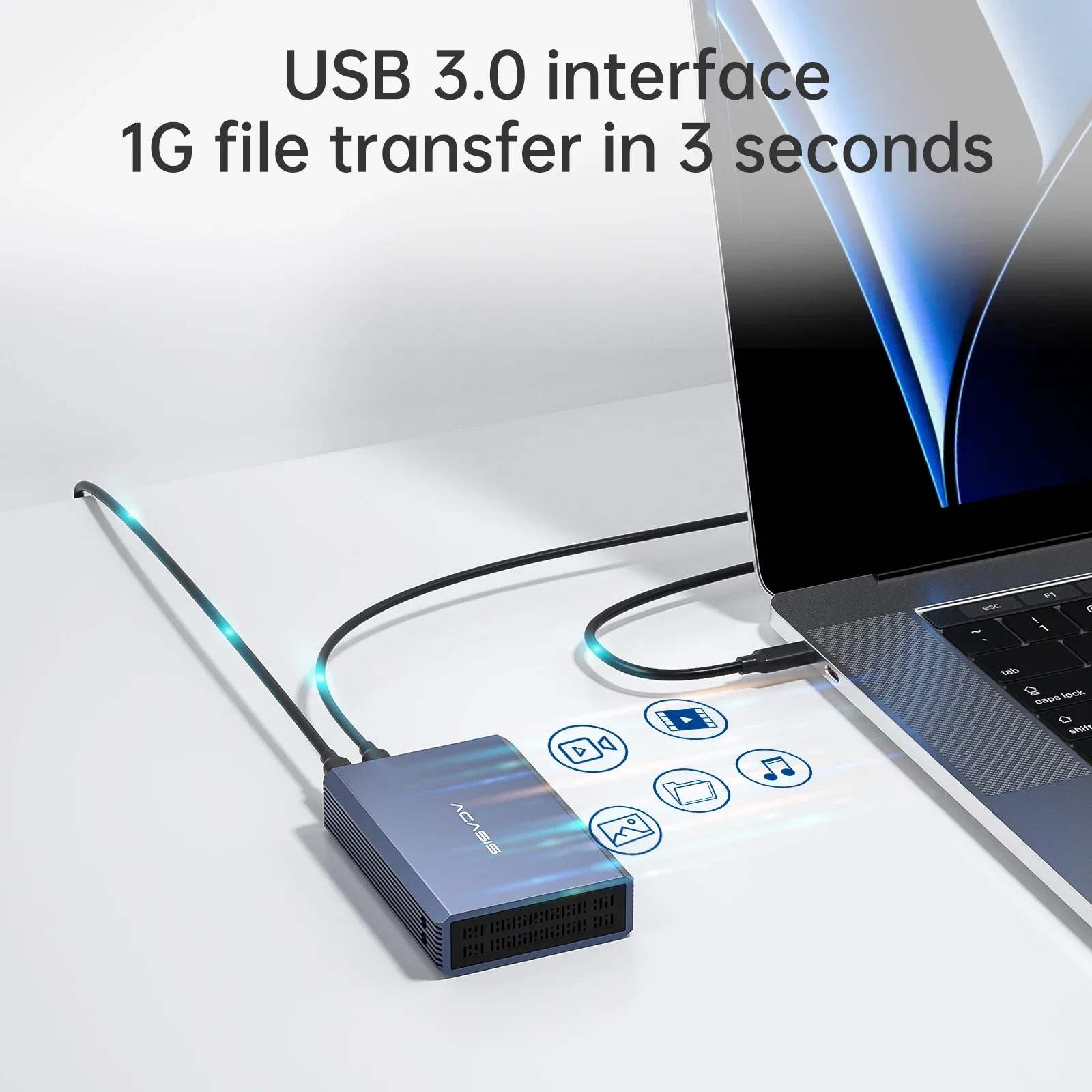 2.5 Inch HDD Case Dual Bay External Hard Drive Enclosure Case SSD For SATA Hard Disk Array With RAID Function PC external hard drive case,ssd enclosure,external hard drive box,hard disk case,hard drive enclosure,hdd case enclosure