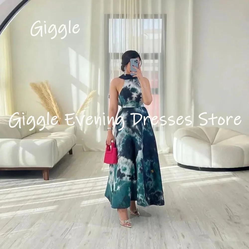 

Giggle Satin A-line Scoop Neckline Popular Formal Prom Gown Ankle-length Evening Elegant Party Dresses for Women 2023
