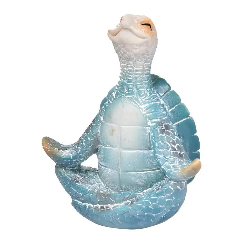 

Zen Garden Figurines Meditating Yoga Pose Sea Turtle Yoga Relaxed Pose Figurine Resin Crafts Design Garden Home Decoration