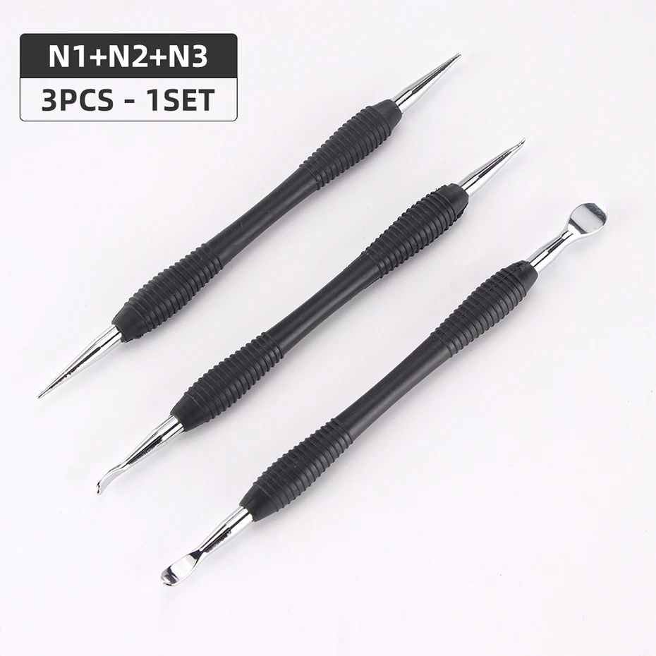 Modellierwerkzeuge, Lederschnitzerei mit 6 Stylus, Stempel, Löffel, Spitze, Linienform, glattes Ende, Schnitzmuster, handgefertigtes Lederhandwerk – Detail 14