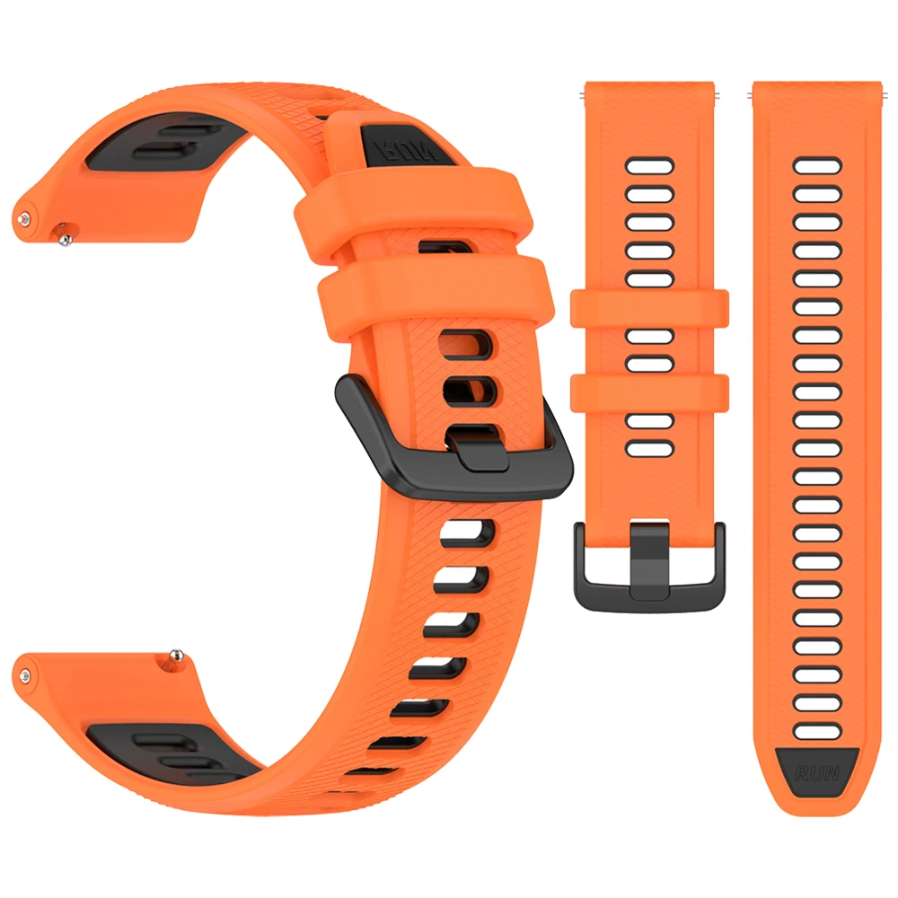 22mm Sport Watchband - Silicone Bracelet, Adjustable Strap Replacement