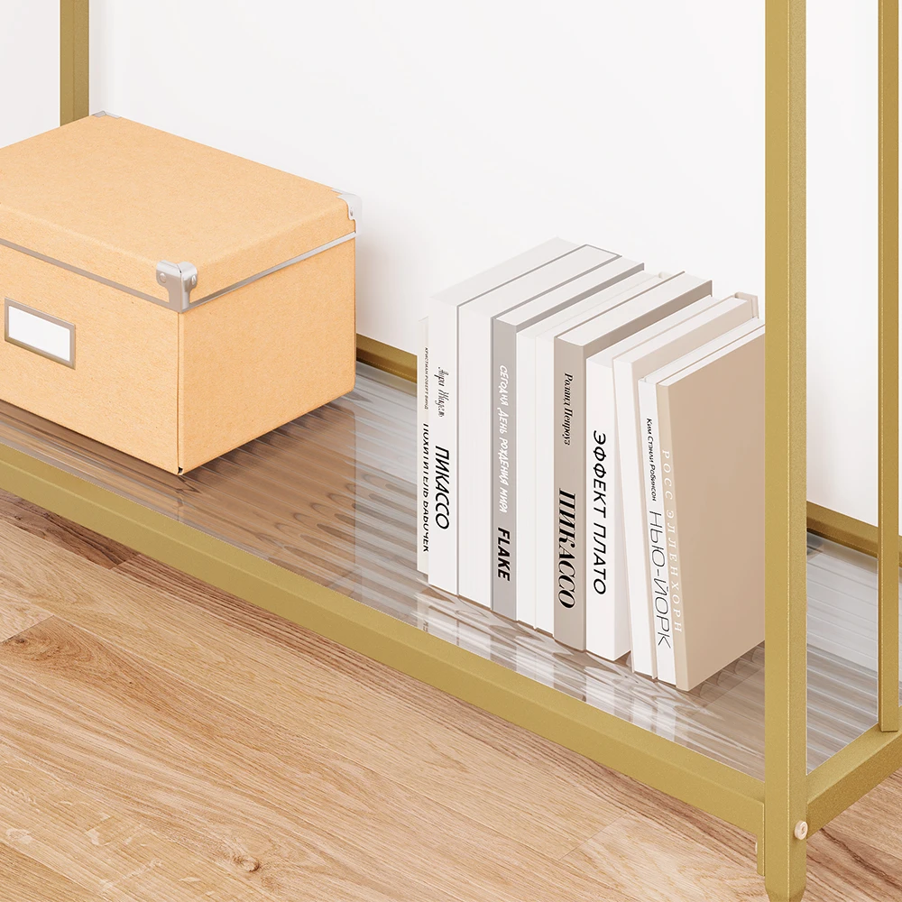 Console Table,Sofa Tables Narrow Entryway Table with Glass Shelf and Metal Frame,Industrial Hallway Table for Living Room