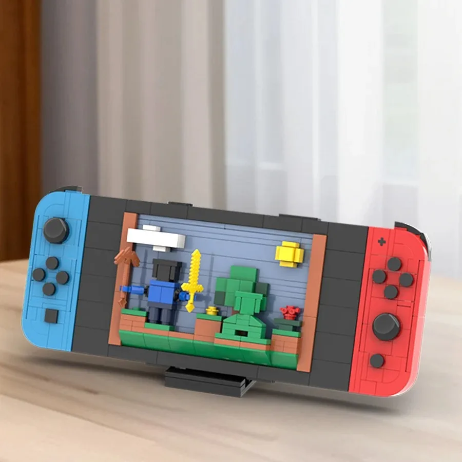 MOC Handheld Game Console Building Blocks Set Retro Controller Machine Idea DIY Bricks Model Toys for Kid Adult Xmas GiftsChrist - 4