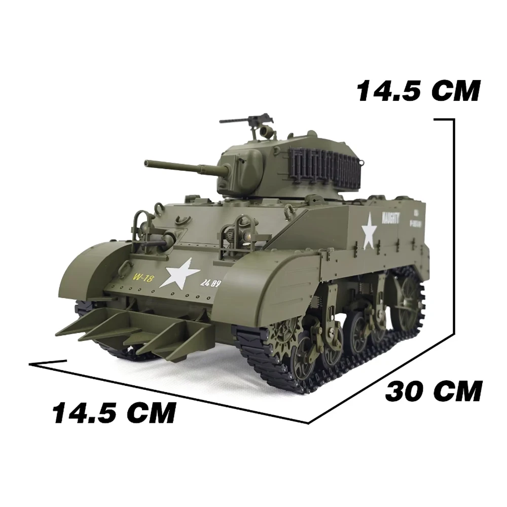 1/16 RC Tank M5A1 Light Tank Model 2.4G Military Vehicle