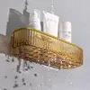 Bathroom Rack Shelf Wall-Mounted Strong Acrylic Toilet Adhesive Washroom Non-Perforated Cosmetic Table Transparent Storage 5