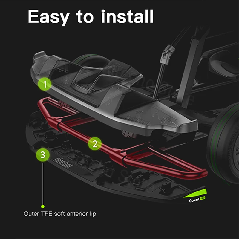Go Kart Parts Original Ninebot Front Plastic Protection Kit For Ninebot Gokart PRO Refit Smart Self Balance Electric Scooter Spare Parts