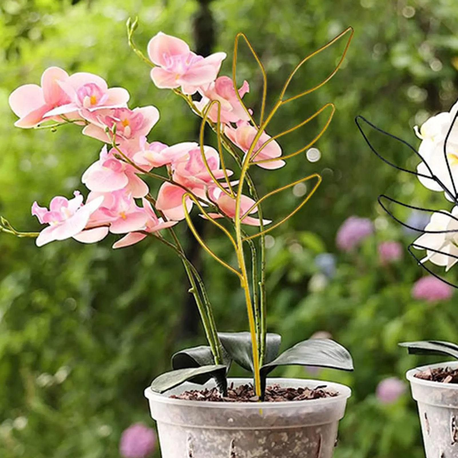 Iron Garden Plants Climbing Support Stake Metal Flower Pots Vine Stand Holder Plant Trellis Support Bracket Garden Decoration