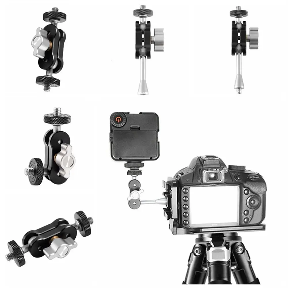 

Double Ball Head Camera Magic Arm Adjustment 1/4 Inch Screw Magic Arm Bracket Lightweight Load 2kg Ball Magic Arm LCD Monitor