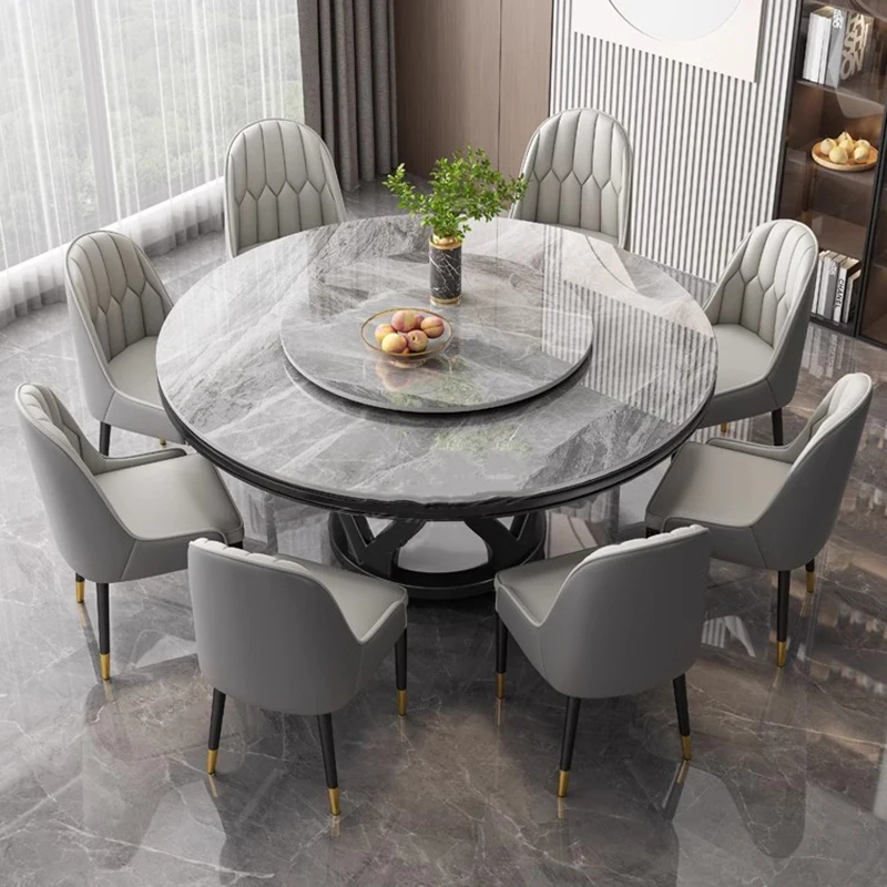 

Luxury Dinner Kitchen Table Chairs Console Marble Round Dining Room Sets Modern Restaurant Coiffeuse De Chambre Home Furniture