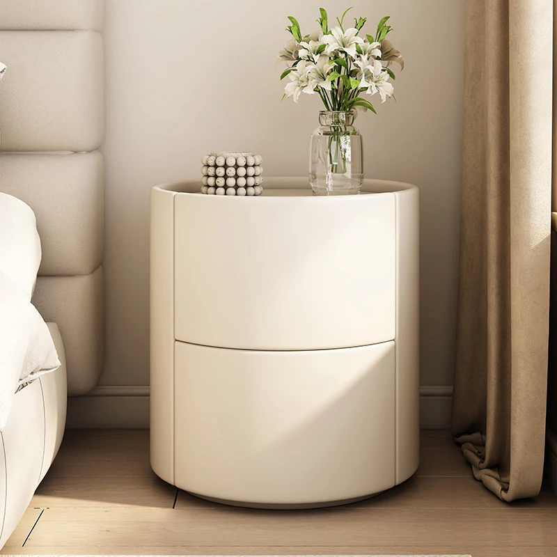 With Storage Narrow Nightstands Round With Drawers Bedroom Design Nightstands Tall Luxury Table Chevet Chambre Modern Furniture