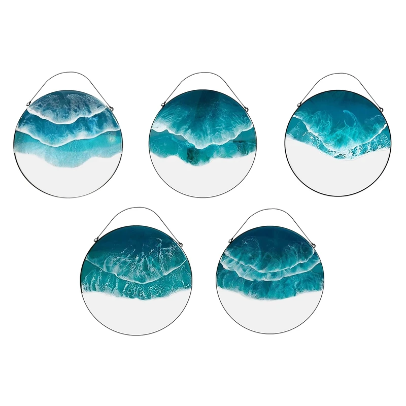 

Витражный Ловец солнечных окон Ocean Wave, подвеска для окон, украшение для окон для домашнего декора