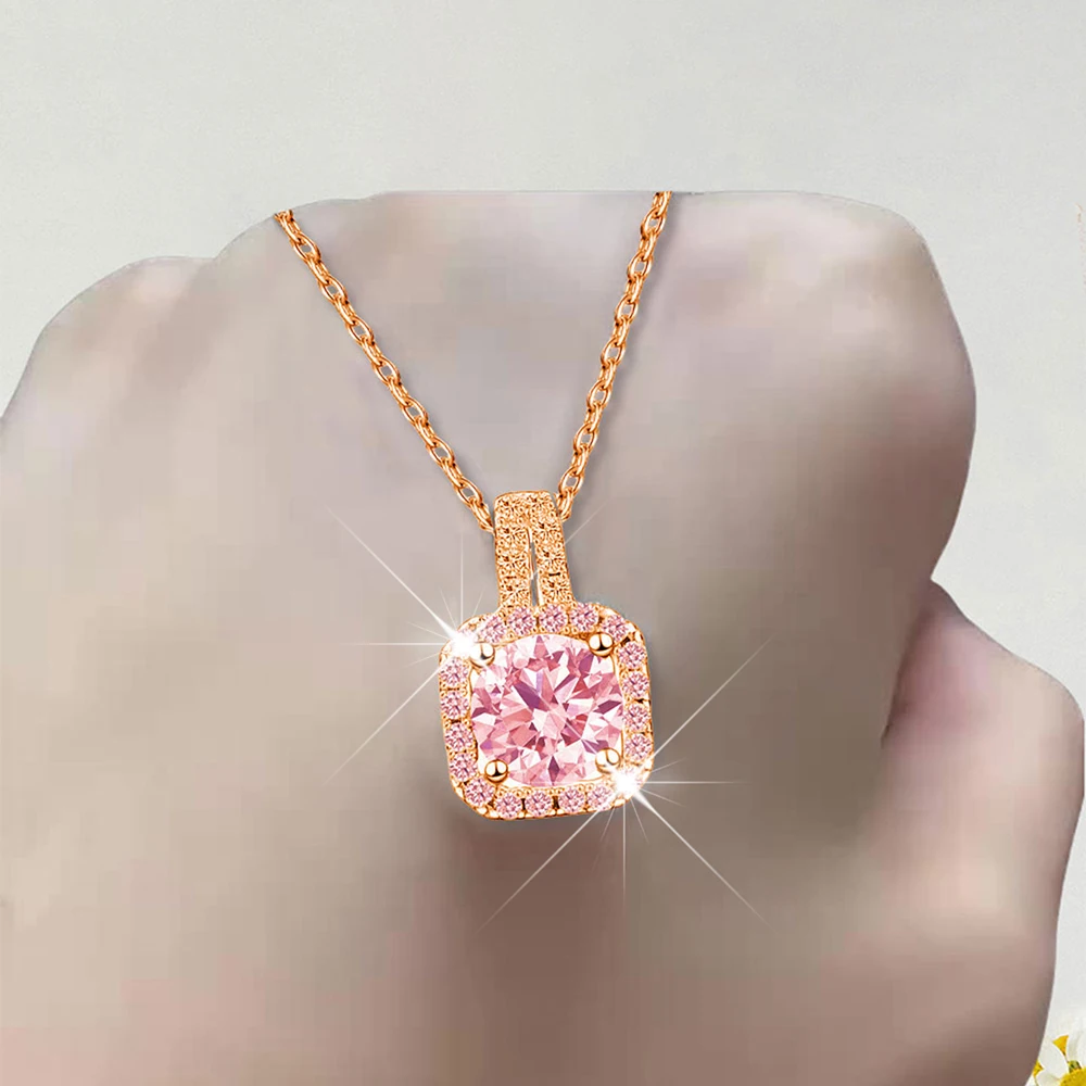 Jewelry Sets Shiny commemorative creative necklace earrings ring fashionable versatile party Christmas gift 4pcs