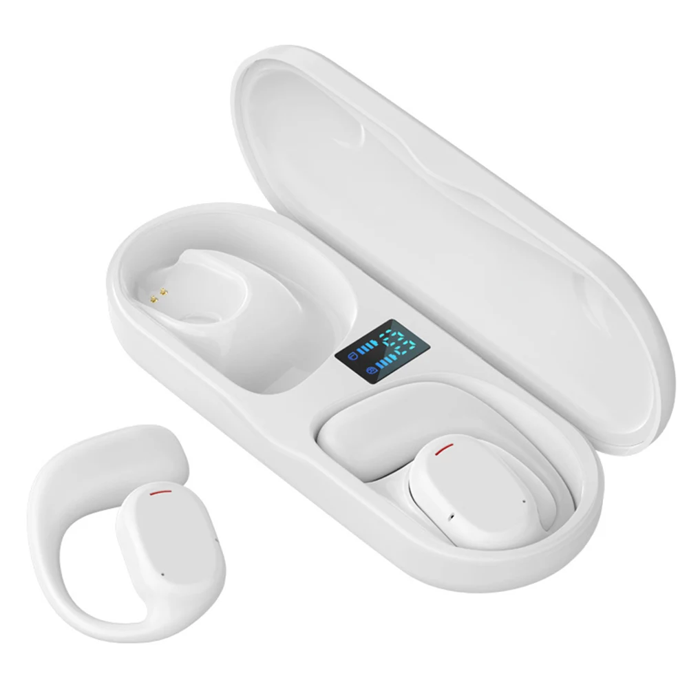 

Wireless Bluetoothcompatible Headphones Mini Heaset with Charging Case Active Noise Cancellation Volume Control Black