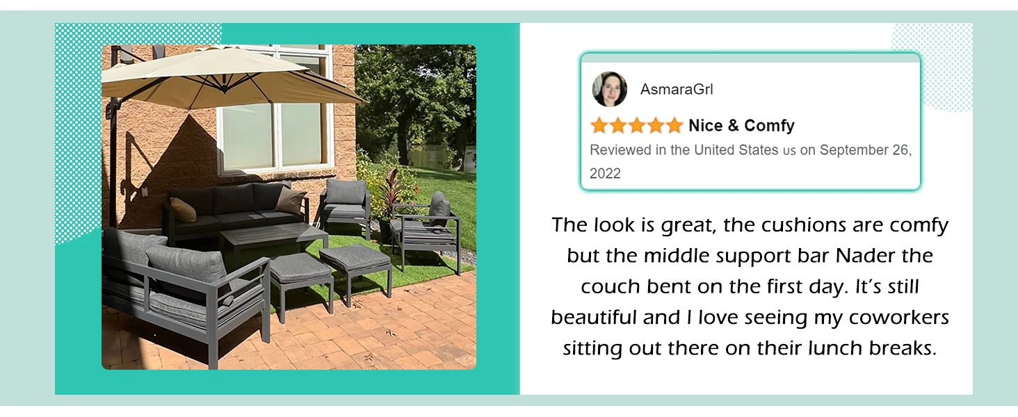 Buyer Shows Collection for AECOJOY Patio Aluminum Sets